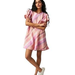 Free People Yara Madras Mini Dress‎ Size Small